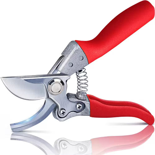 LANSGA 2 in. Pruning Shears 1 in. Cutting Capacity, Red Professional Bypass