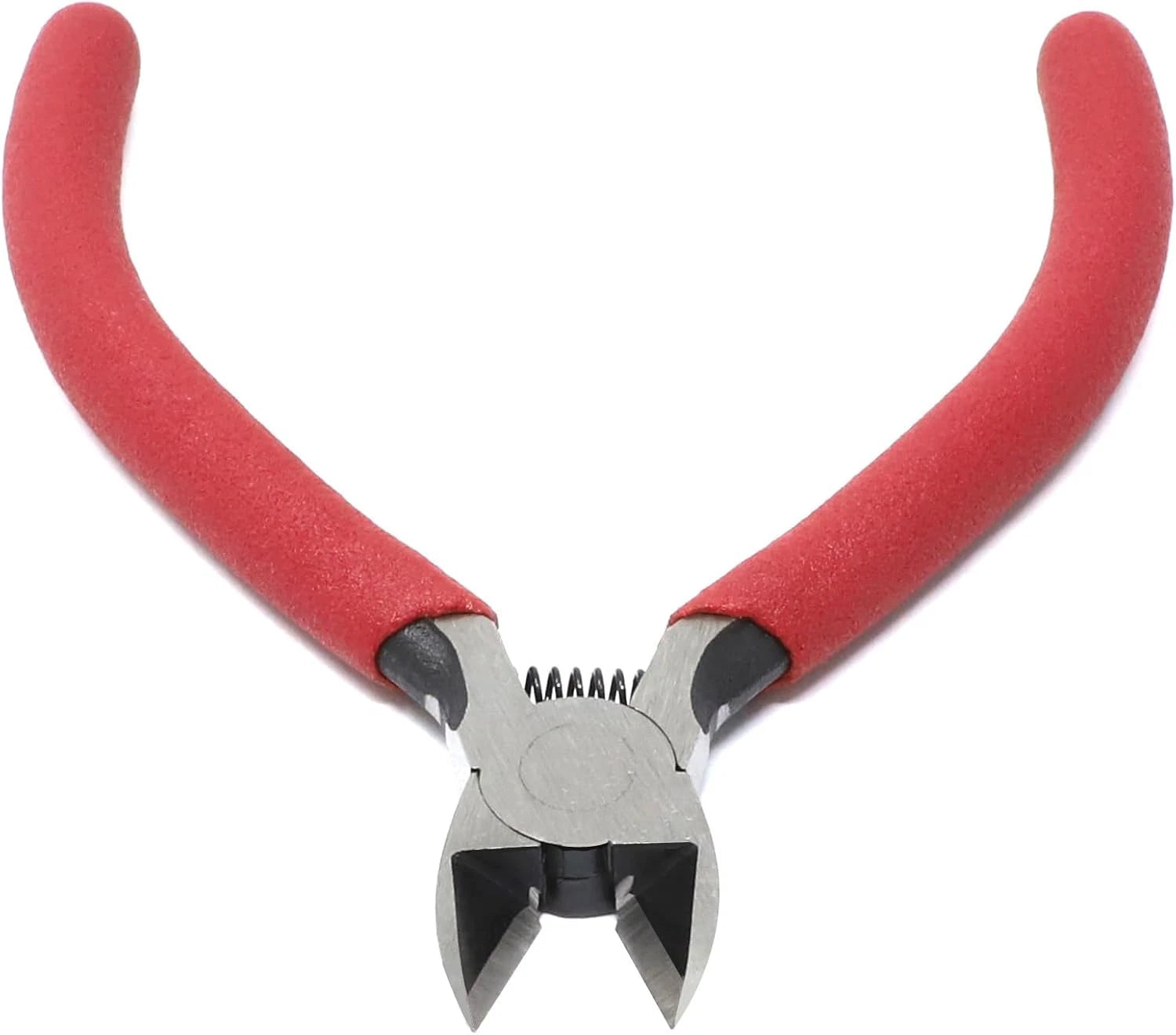LANSGA 4.5" Side Cutter Diagonal Wire Cutting Pliers Nippers Repair Tool, Red, Chrome-V