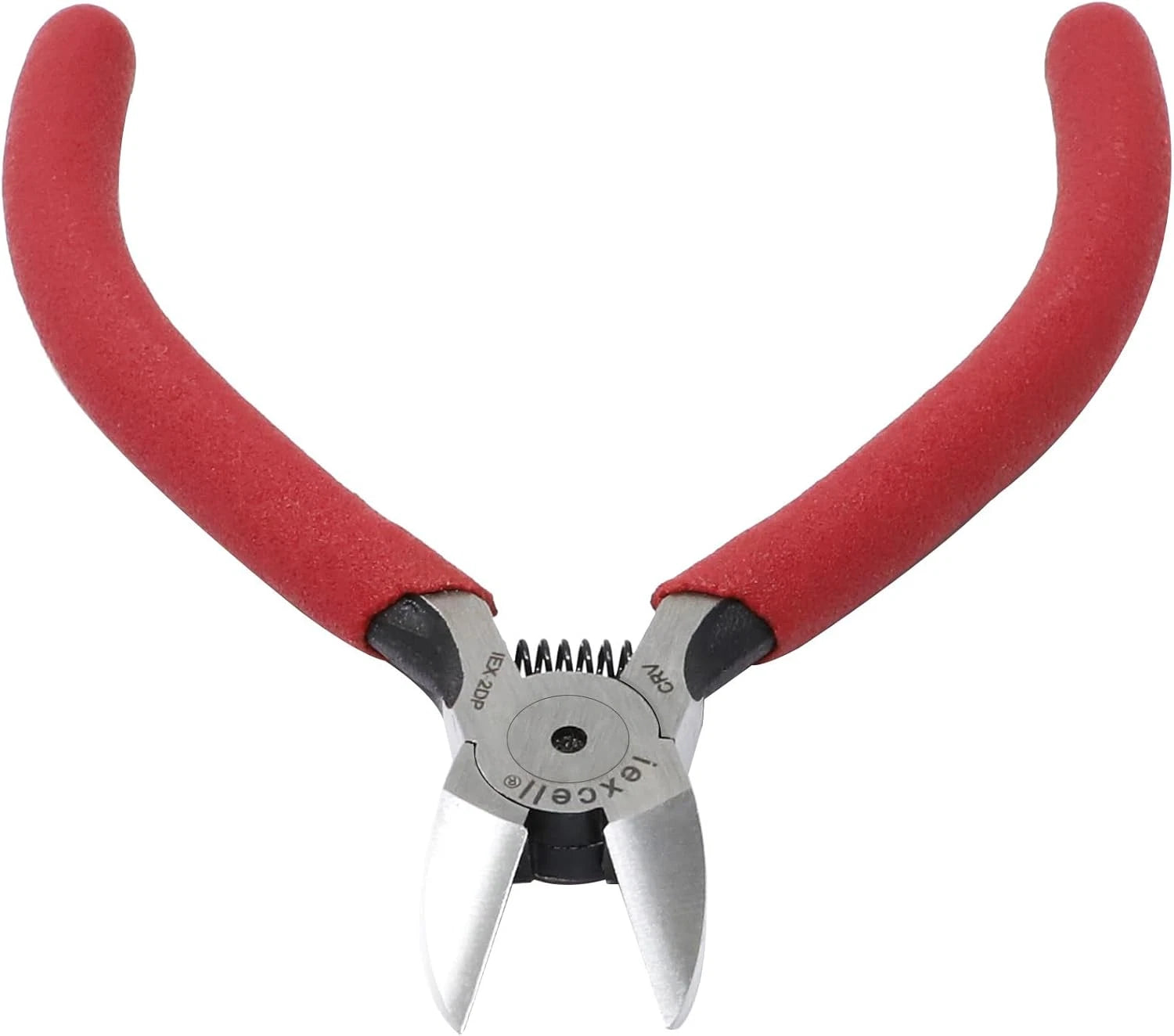 LANSGA 4.5" Side Cutter Diagonal Wire Cutting Pliers Nippers Repair Tool, Red, Chrome-V