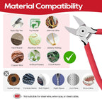 LANSGA 6 Inches Wire Cutters with Longer Flush Cutting Edge, Flush Cutter Tool with Spring Grip for Electronics, Powerful Cutting Pliers for Crafts, Precision Side Cutter for Copper, Plastic, and Zip Ties