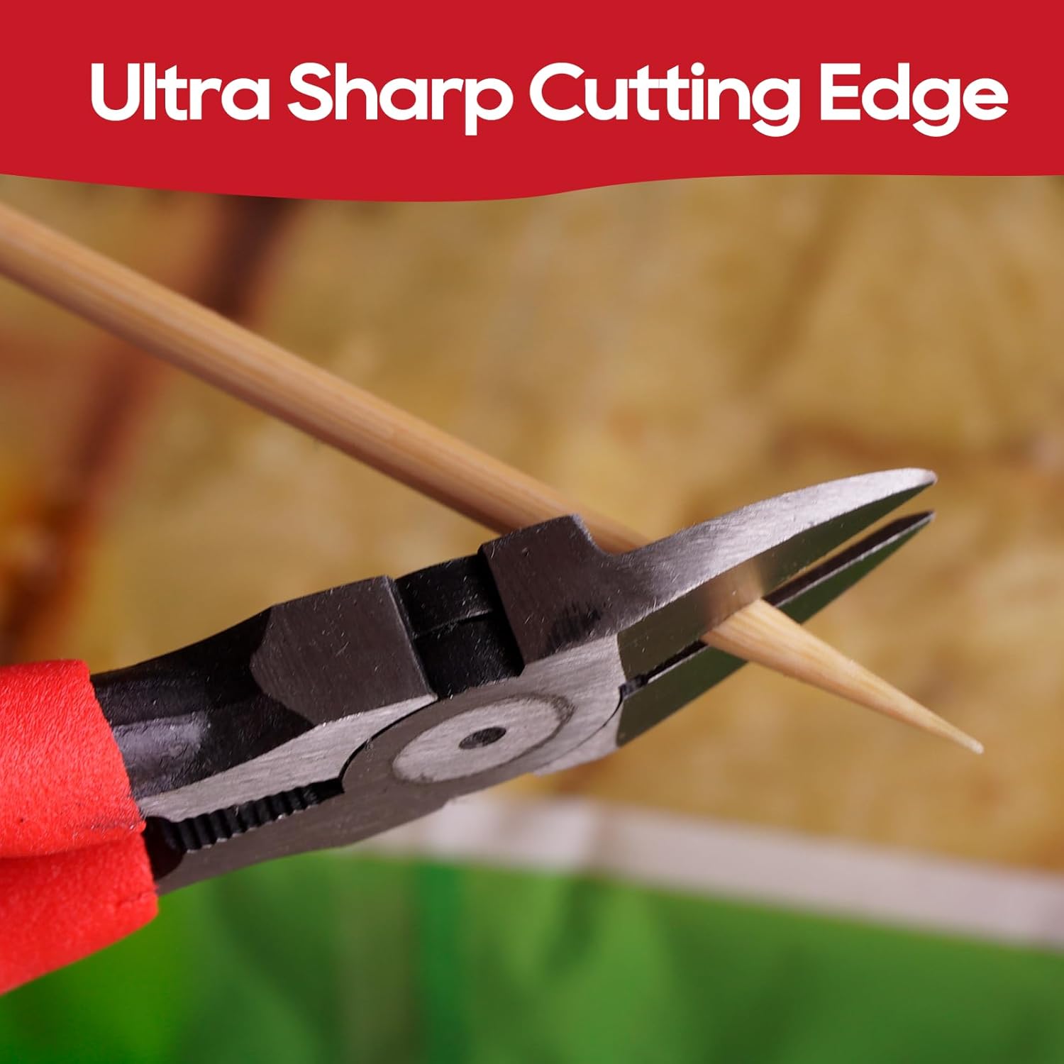LANSGA 6 Inches Wire Cutters with Longer Flush Cutting Edge, Flush Cutter Tool with Spring Grip for Electronics, Powerful Cutting Pliers for Crafts, Precision Side Cutter for Copper, Plastic, and Zip Ties