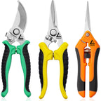 LANSGA Pruning Scissors Garden Shears Hand Tools Plant Trimming Pruners 3 PCS