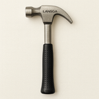 LANSGA Tools Harden 8 oz Claw Hammer - Solid Tubular Steel Handle - Forged Fine Grain Steel Head - Non slip rubber grip handle
