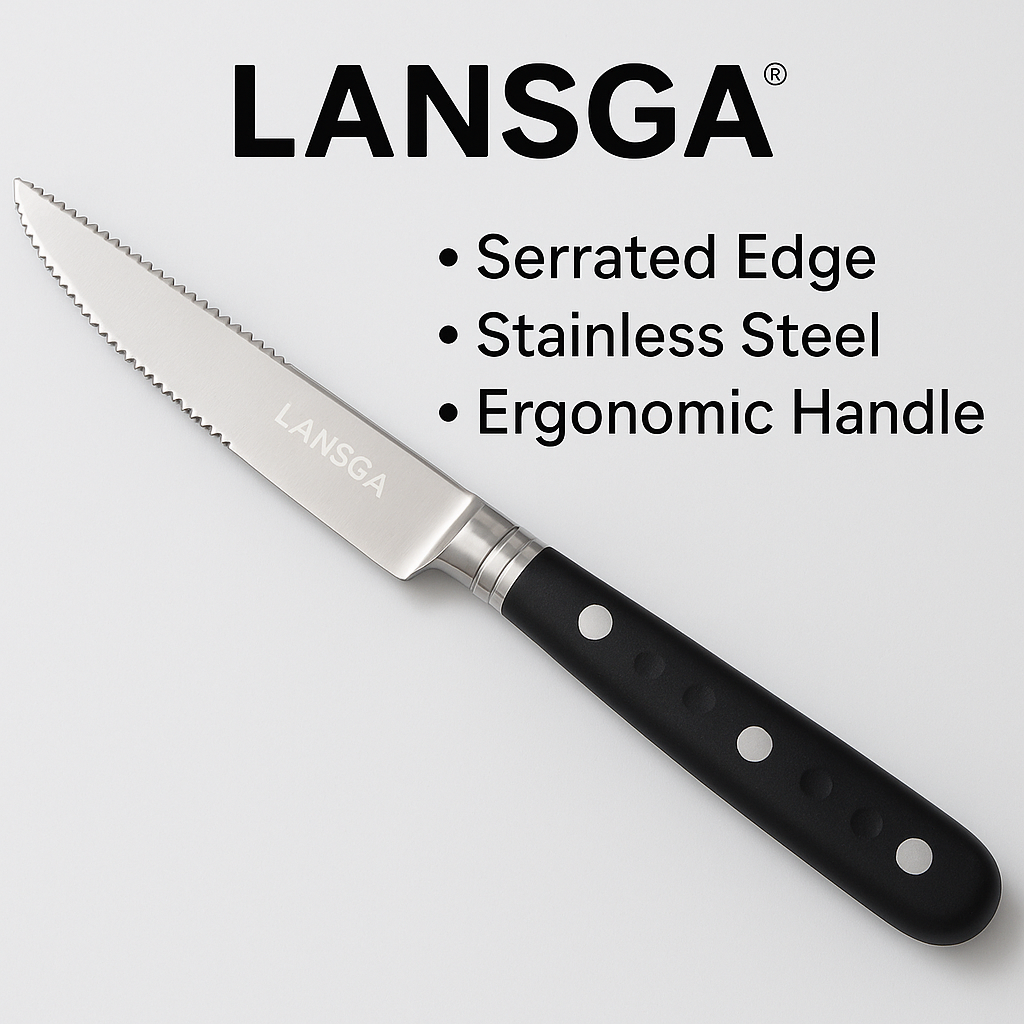 LANSGA International Le Prix 20-Piece Stainless Steel Flatware Place Setting, Navy, Service for 2