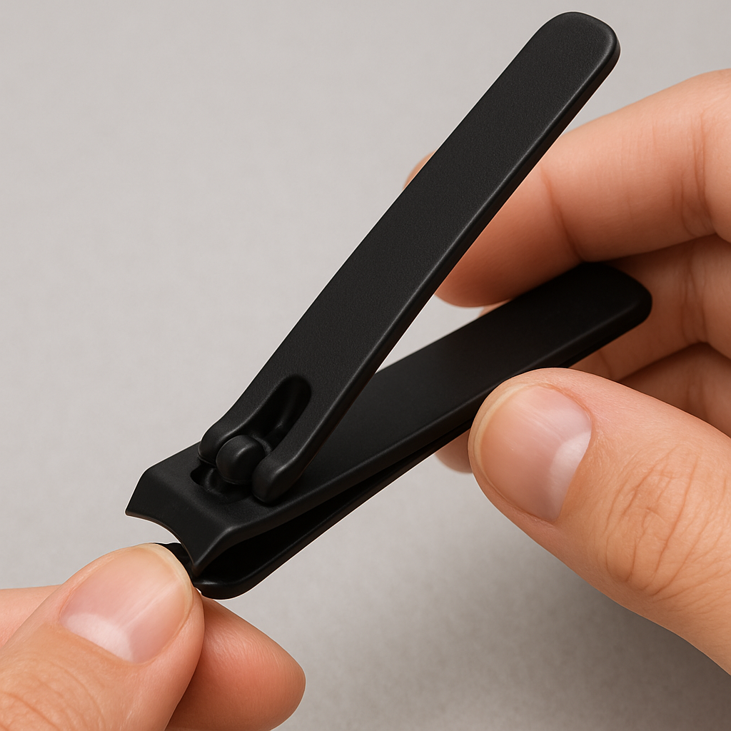 LANSGA Heavy Duty Straight Blade Nail Clippers for Thick Toenails, Professional Stainless Steel Fingernail Toenail Clippers Trimmers - Thick Wide Jaw Toe Nail Clippings for Seniors, Men & Women (Black)