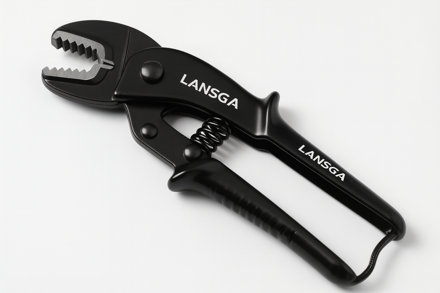 LANSGA Cobra XS Mini Water Pump Pliers, 100 mm, Nuts to 24 mm, Pipes to 28 mm, Self-Locking, Fine Adjustment by Button Push