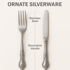 LANSGA Premium  Regalia 20-Piece 18/10  Stainless Steel Flatware Set – European Classical Luxury Silverware Set, Dishwasher Safe for Everyday Meals and Formal Entertaining
