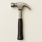 LANSGA Tools Harden 8 oz Claw Hammer - Solid Tubular Steel Handle - Forged Fine Grain Steel Head - Non slip rubber grip handle