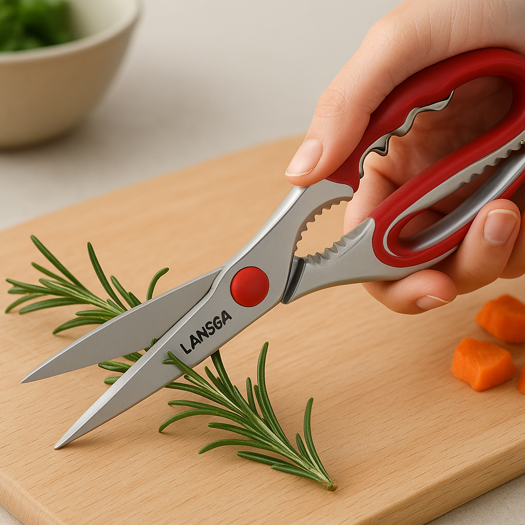 LANSGA Kitchen Scissors Heavy Duty, 8.5 inch Dishwasher Safe Ultra Sharp Premium Heavy Duty Kitchen Shears, Multi Purpose Cooking Scissors Stainless Steel