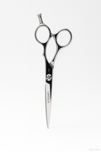 LANSGA 5.5" Barber Hair scissors Professional Hair Cutting Shears 440C Hair Cutting Scissors Shears Haircut Scissors Silvery Convex Blades KINSARO for Hairdresser Barber or Home Use