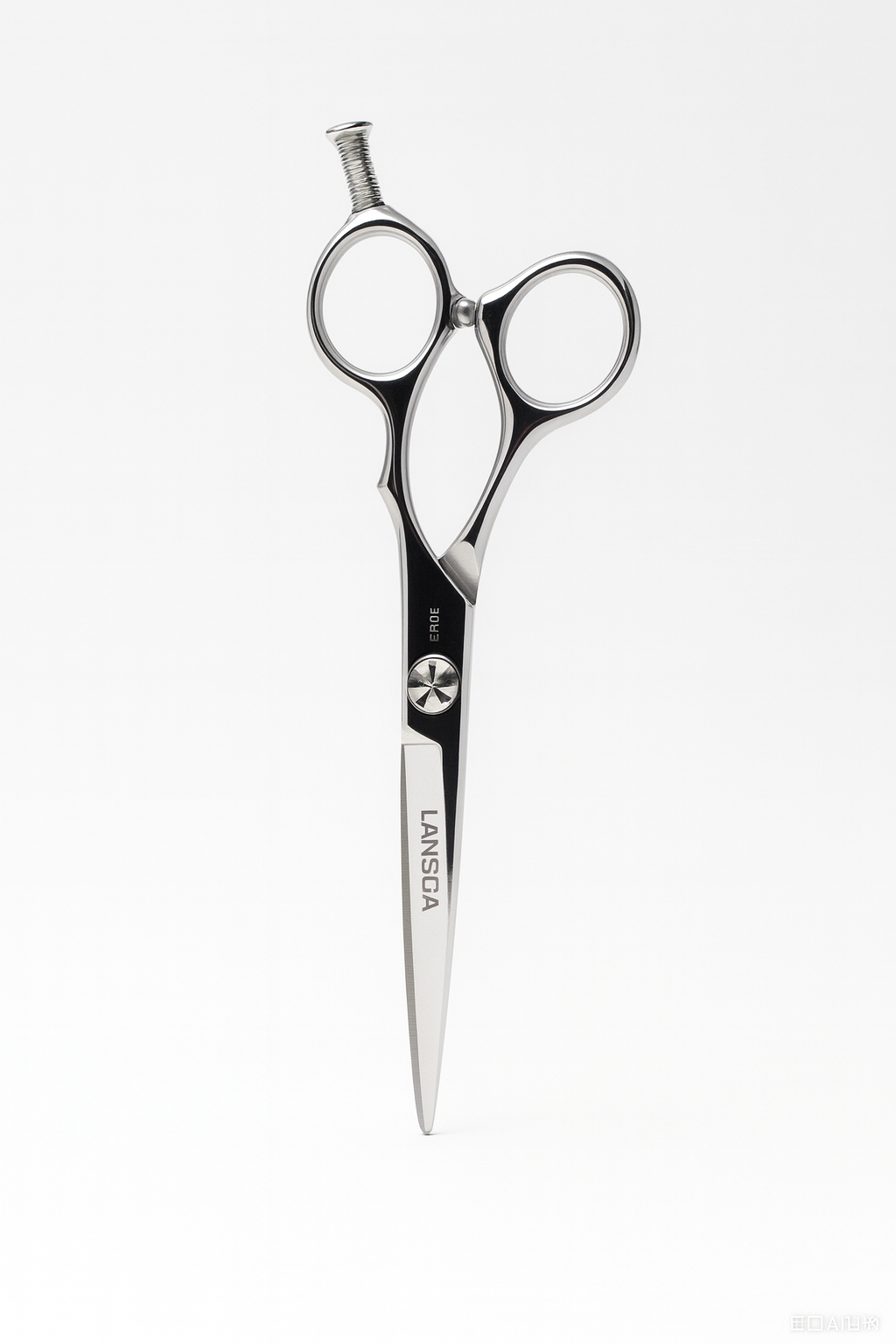 LANSGA 5.5" Barber Hair scissors Professional Hair Cutting Shears 440C Hair Cutting Scissors Shears Haircut Scissors Silvery Convex Blades KINSARO for Hairdresser Barber or Home Use