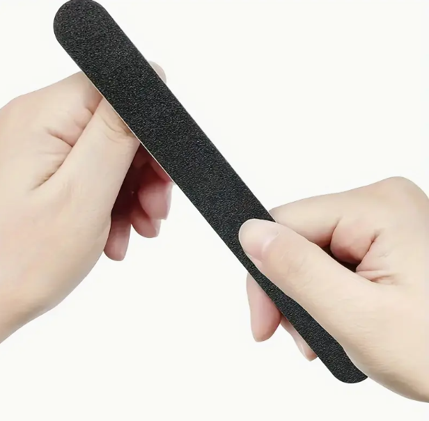 LANSGA Nail File 10 PCS Professional Double Sided 100/180 Grit Nail Files Emery Board Black Manicure Pedicure Tool and Nail Buffering Files