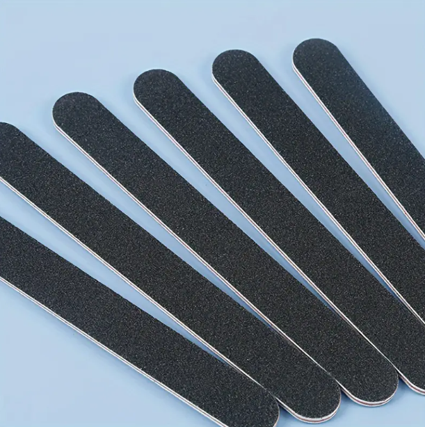 LANSGA Nail File 10 PCS Professional Double Sided 100/180 Grit Nail Files Emery Board Black Manicure Pedicure Tool and Nail Buffering Files