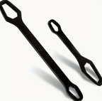 LANSGA 2pcs Black Universal Wrench,8-22mm Universal Torx Wrench,Double-ended Self-tightening Adjustable All in One Tool