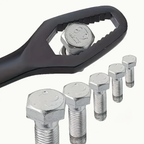 LANSGA 2pcs Black Universal Wrench,8-22mm Universal Torx Wrench,Double-ended Self-tightening Adjustable All in One Tool