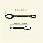 LANSGA 2pcs Black Universal Wrench,8-22mm Universal Torx Wrench,Double-ended Self-tightening Adjustable All in One Tool