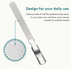 LANSGA Metal Nail File with Travel Leather Case, Medium Grit for Acrylic Nails Stainless Steel Fingernail File for Men and Women, Heavy Duty for Thick Toenails, Mini Small Travel Nail Filer Portable