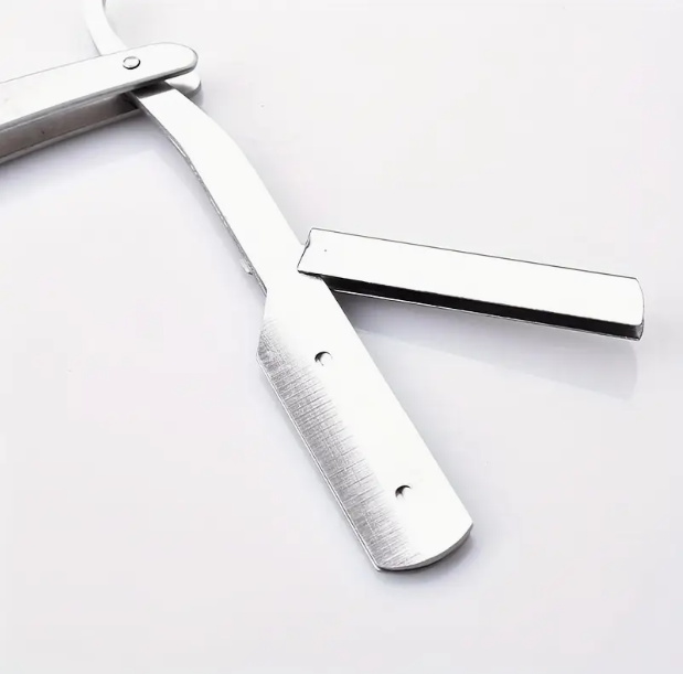 LANSGA 1pc Vintage Stainless Steel Razor Holder for Straight Safety Razor Lightweight and Design for Home and Salon Use Present for Men Blade Not Included